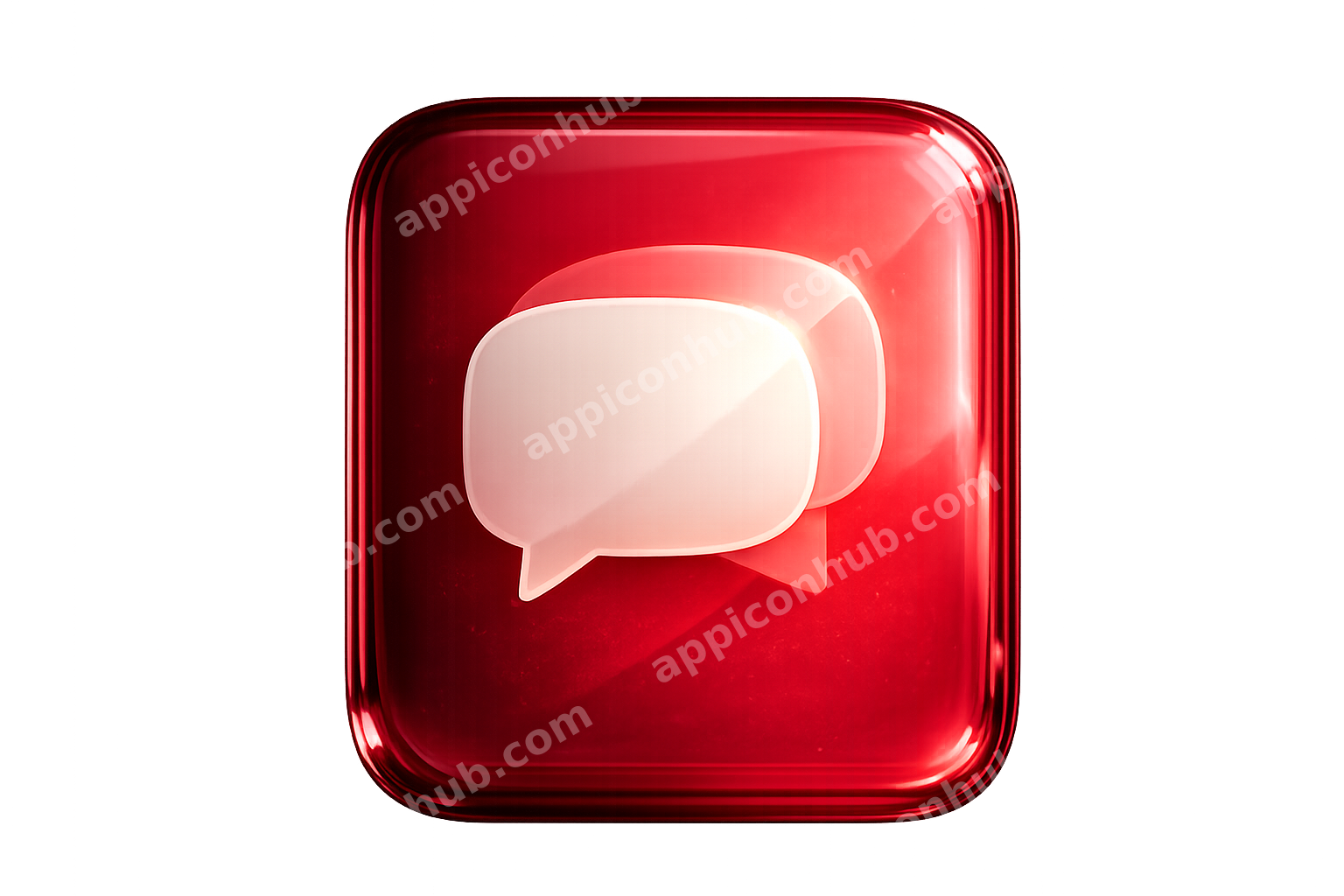 3D Glass Chat app icon