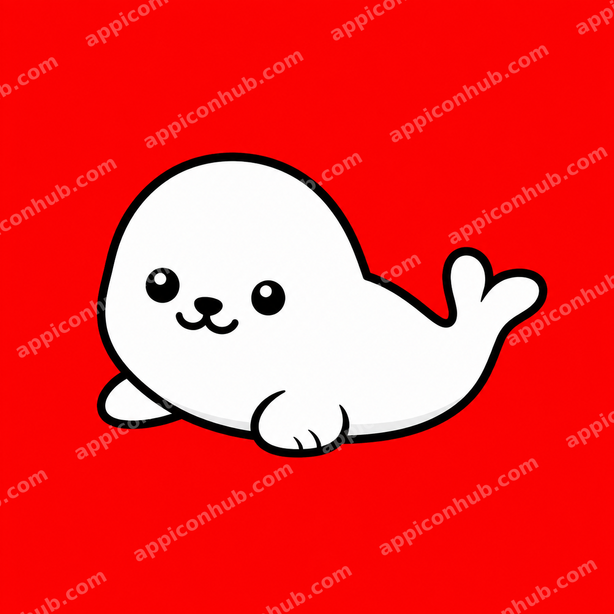 Cute Seal App Icon for iOS and Android